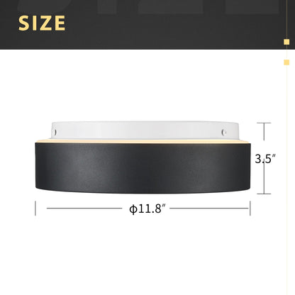 2-Light Flush Mount Ceiling Light with Frosted Glass Shade - 12.0 In. L X 12.0 In. W X 3.5 In. H