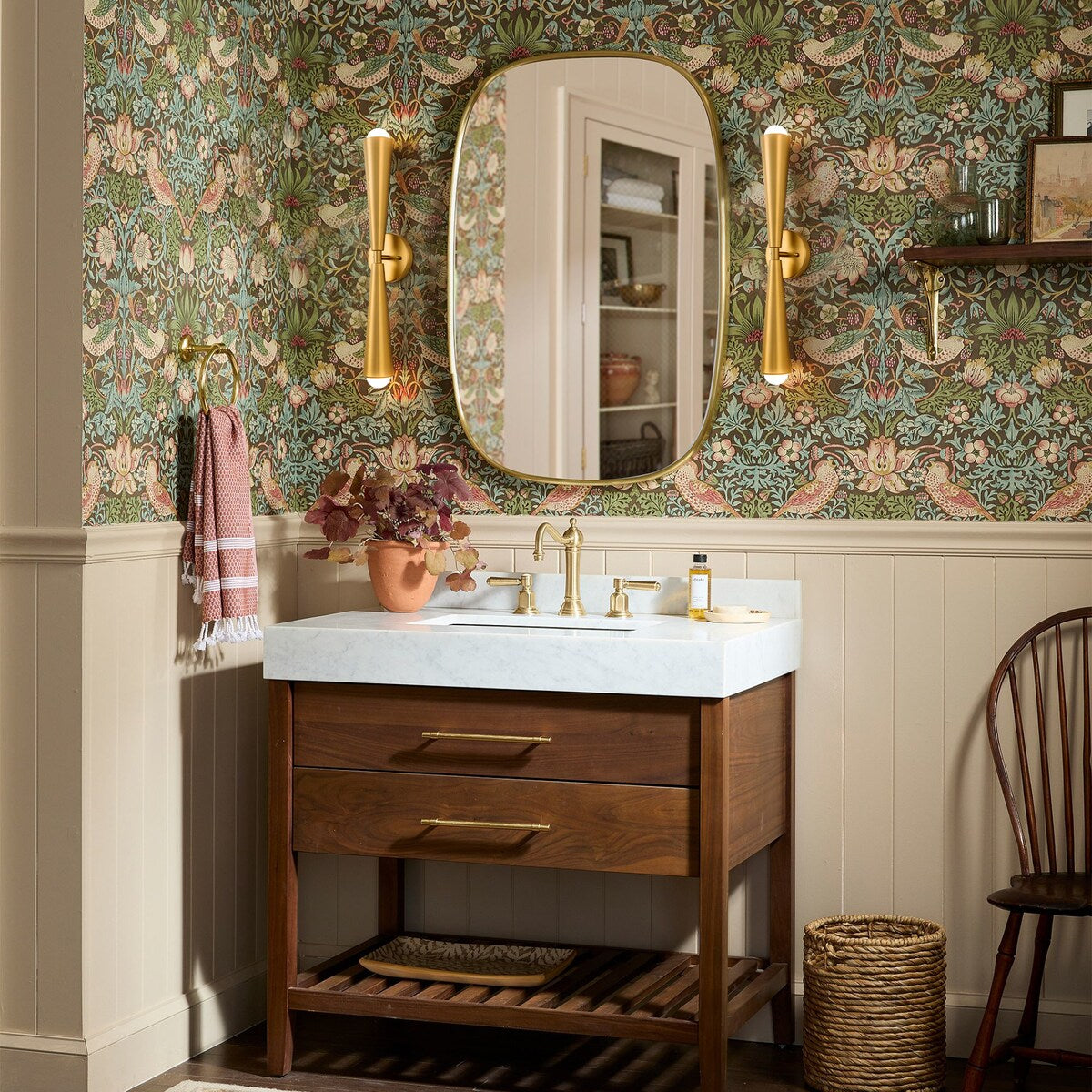 2-Light Up & Down Dual Cone Vanity Light Horn Hourglass LED Wall Sconce