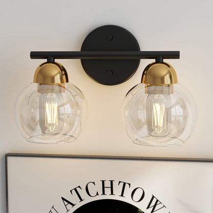 2-Light Vintage Bathroom Vanity Light Fixtures