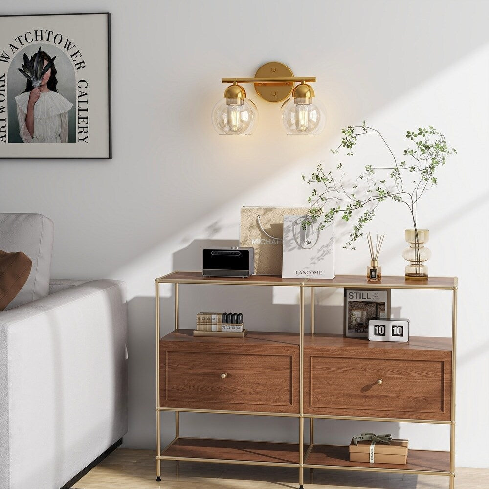 2-Light Vintage Bathroom Vanity Light Fixtures