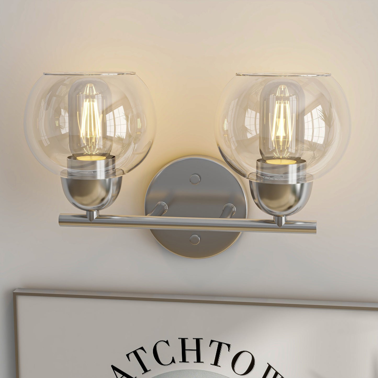 2-Light Vintage Bathroom Vanity Light Fixtures