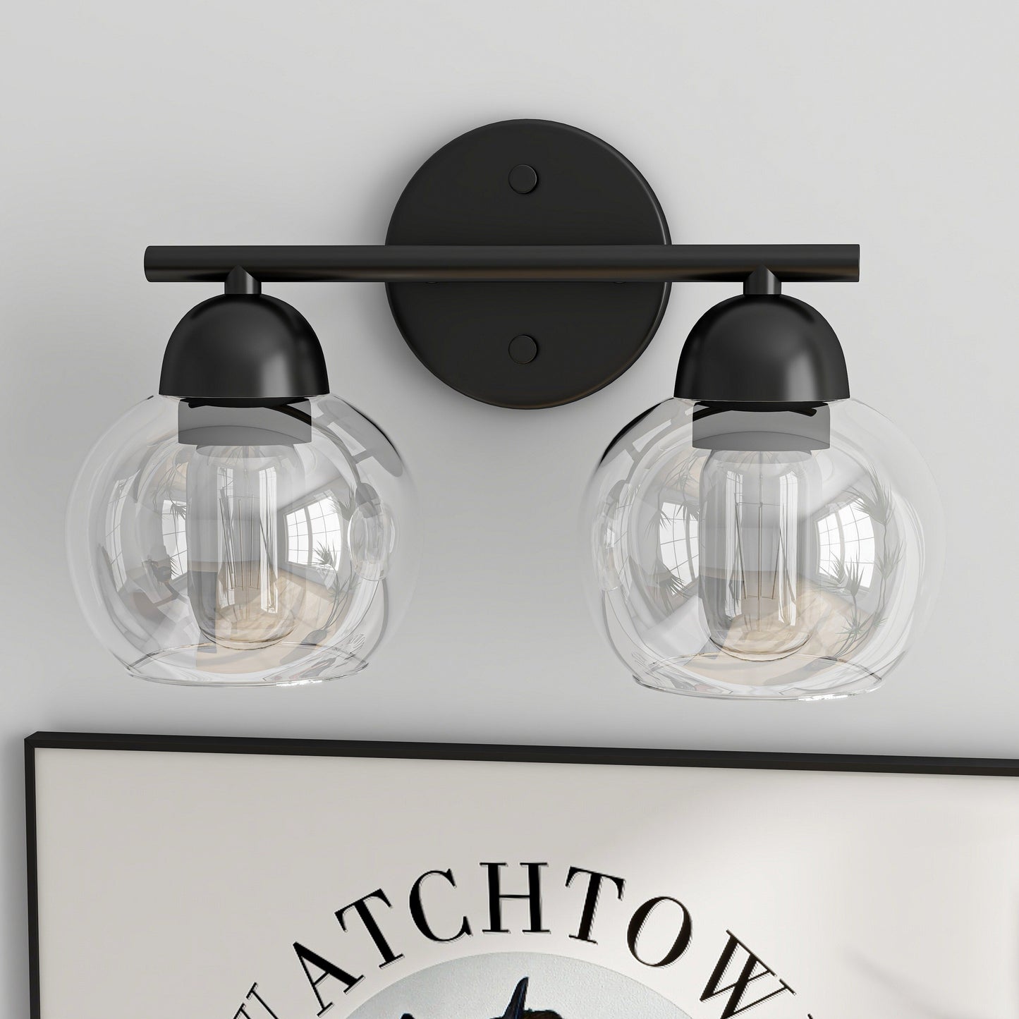 2-Light Vintage Bathroom Vanity Light Fixtures