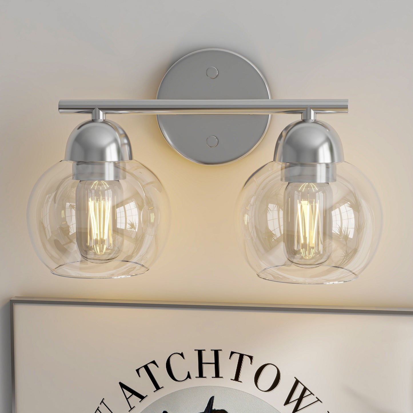 2-Light Vintage Bathroom Vanity Light Fixtures