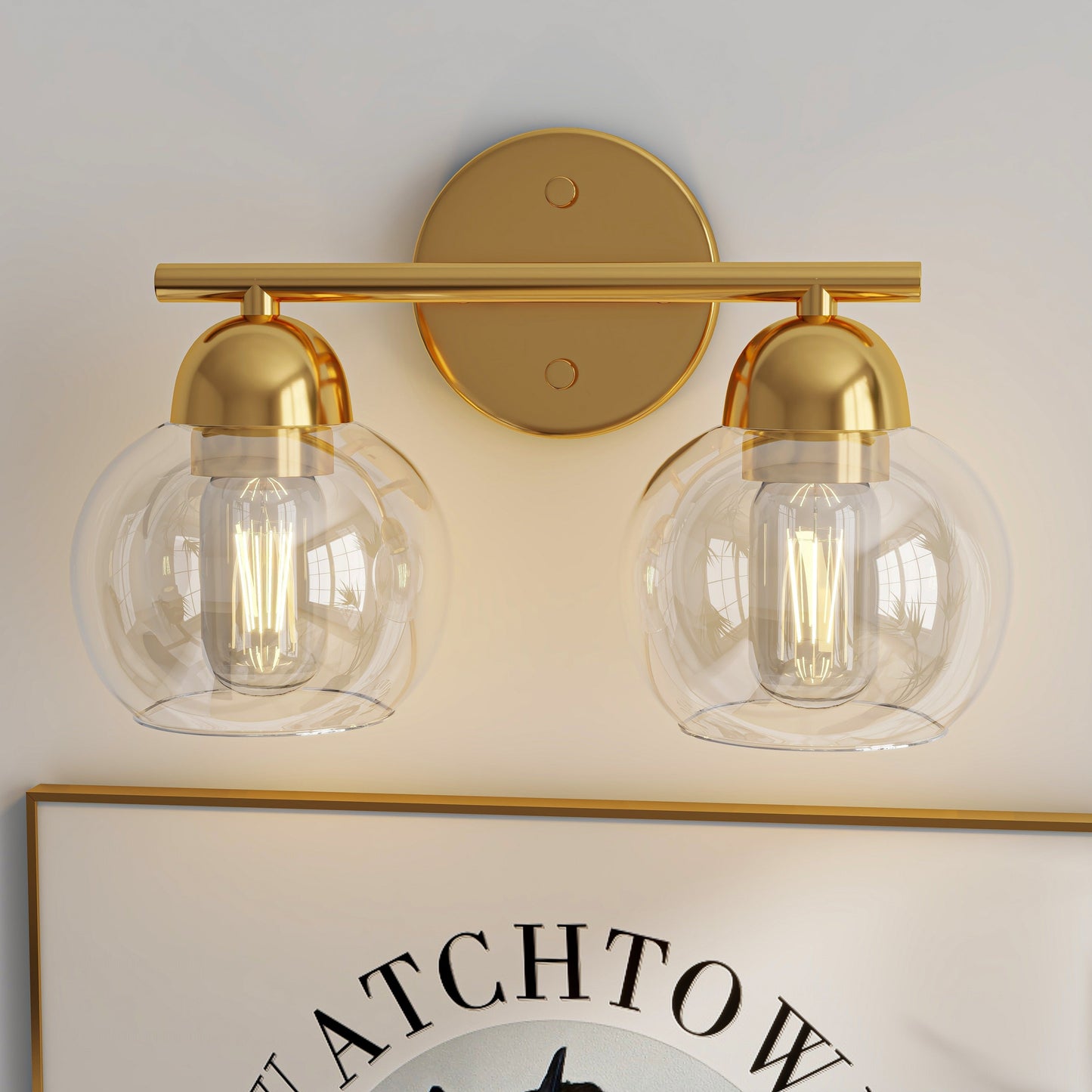 2-Light Vintage Bathroom Vanity Light Fixtures