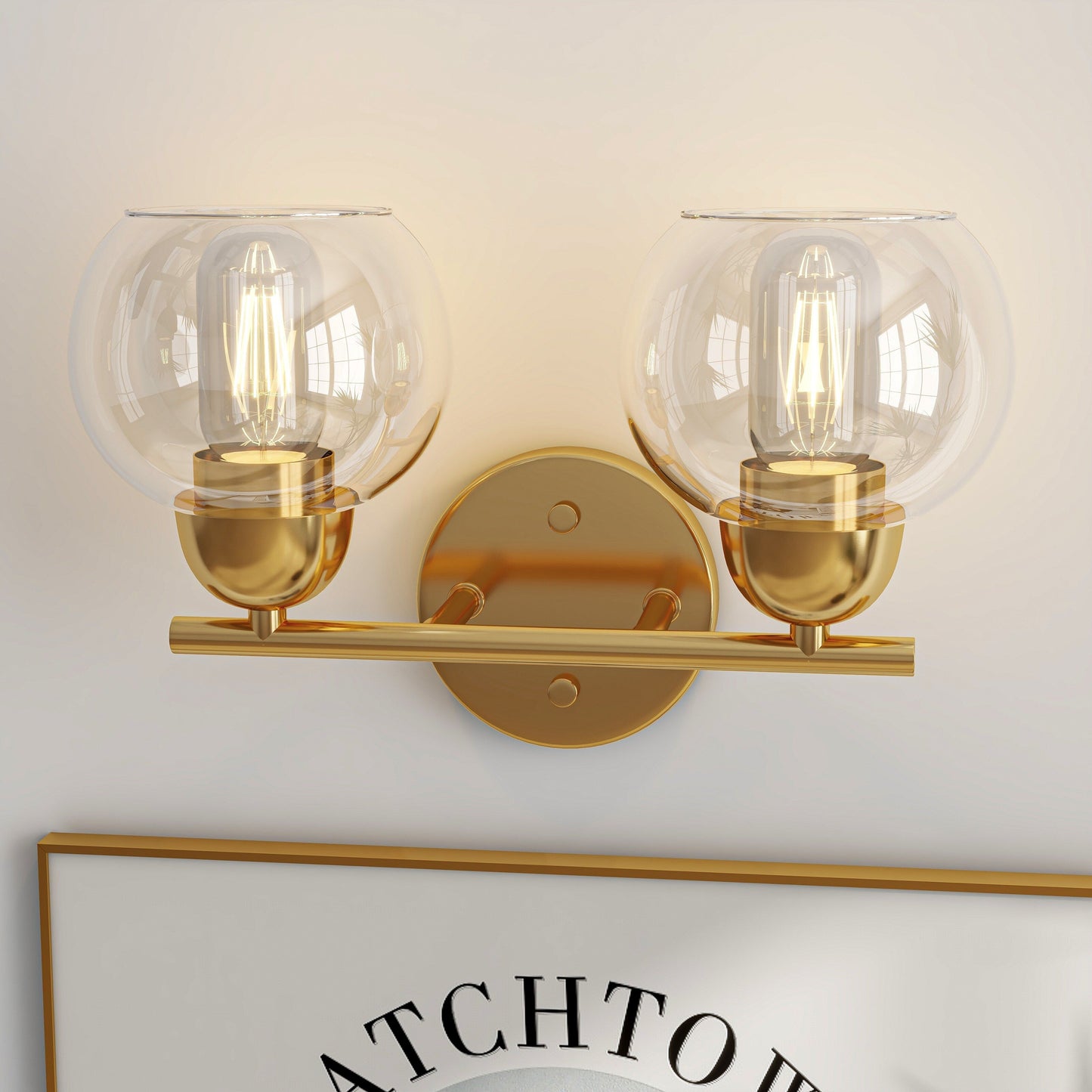 2-Light Vintage Bathroom Vanity Light Fixtures