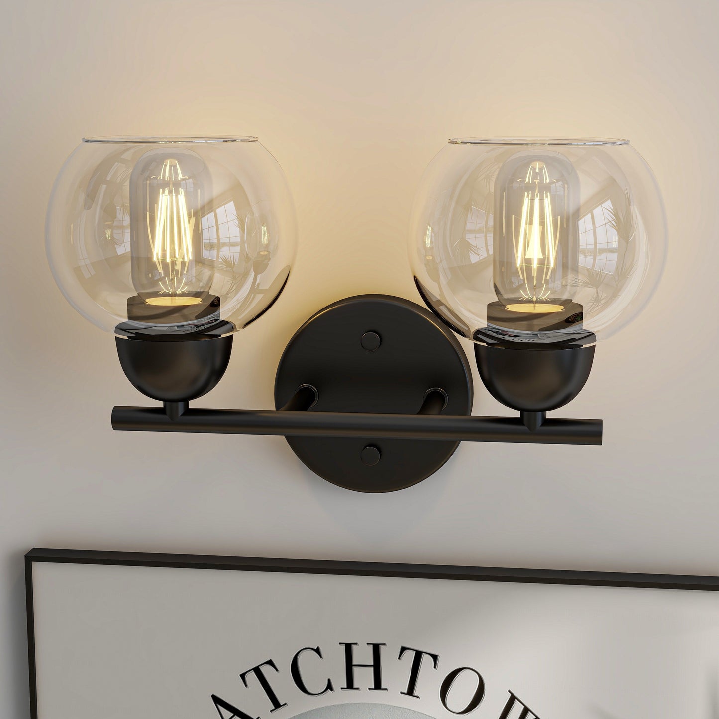 2-Light Vintage Bathroom Vanity Light Fixtures
