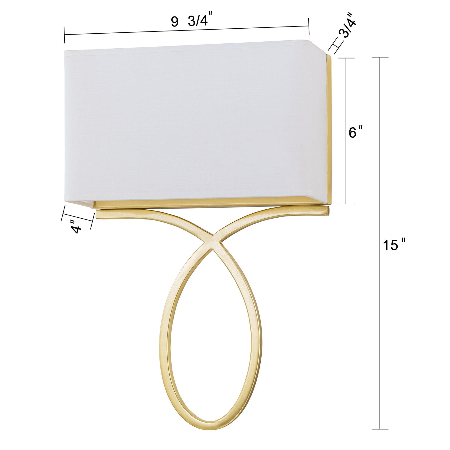C Cattleya 2-light Gold Plug-in/ Hardwired Indoor Wall Sconce with White Linen Shade