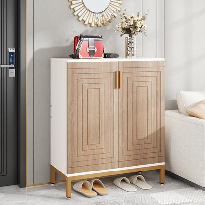 20 Pairs Modern Shoe Storage Cabinet with Doors, 6-Tier Freestanding Entryway Shoe Organizer Rack