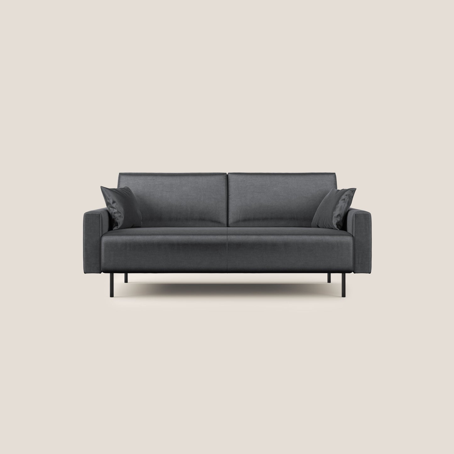 Arthur divano moderno in velluto morbido impermeabile T01 antracite