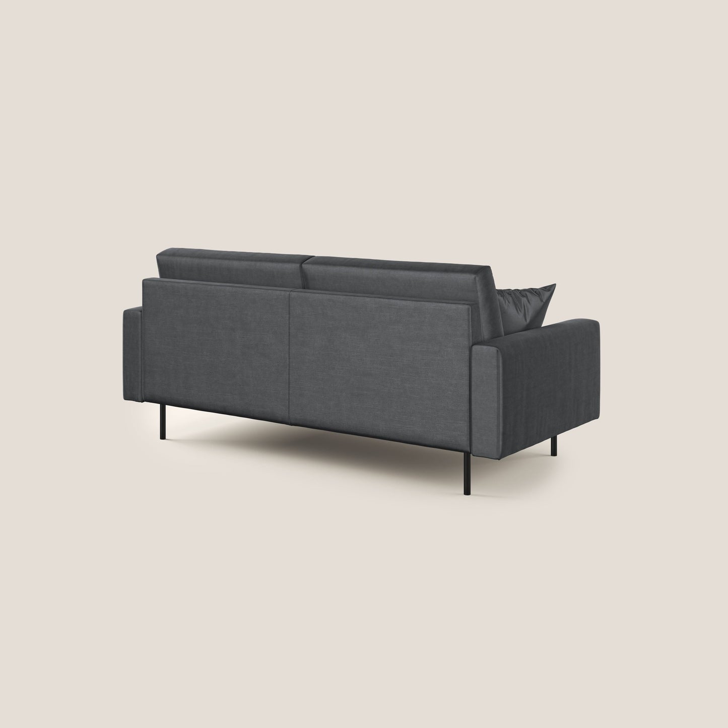 Arthur divano moderno in velluto morbido impermeabile T01 antracite