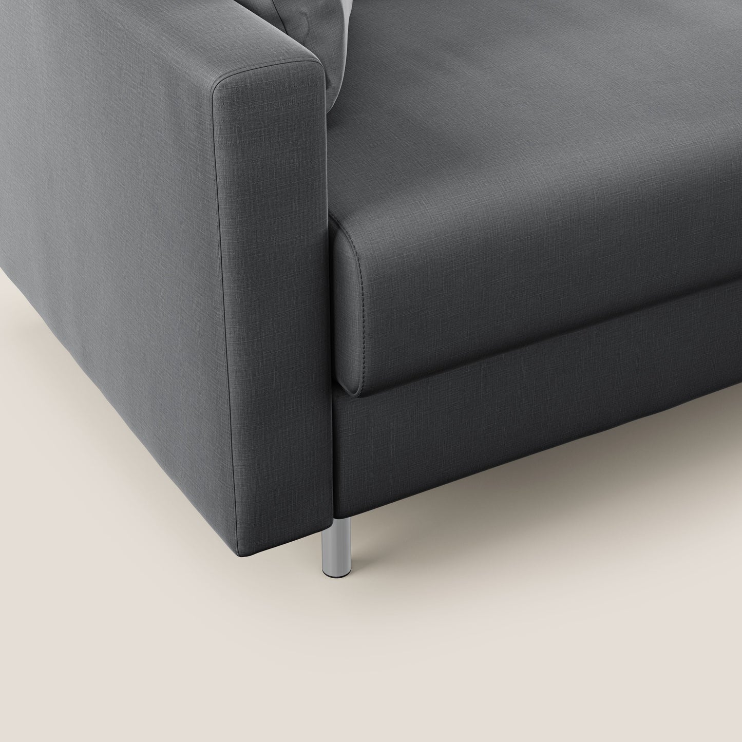 Andromeda divano letto matrimoniale in velluto morbido impermeabile T01 antracite