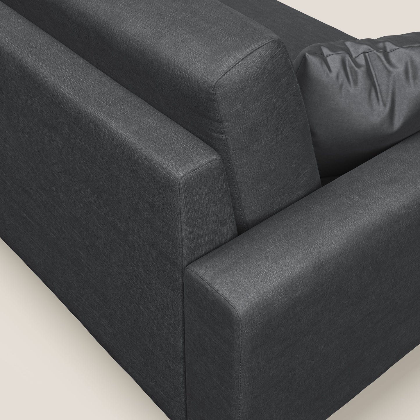 Arthur divano moderno in velluto morbido impermeabile T01 antracite