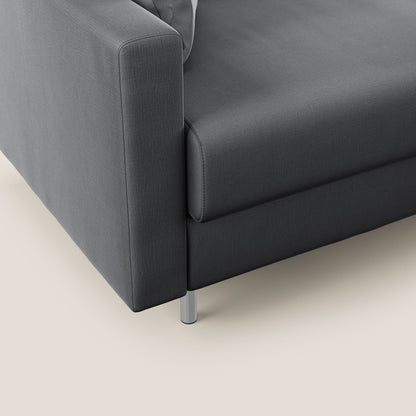 Andromeda divano letto angolare in velluto morbido impermeabile T01 antracite