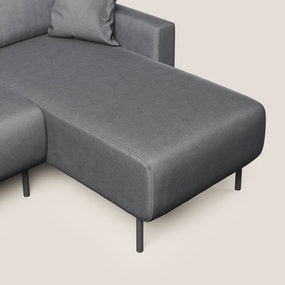 Arthur divano moderno angolare in velluto morbido impermeabile T01 antracite