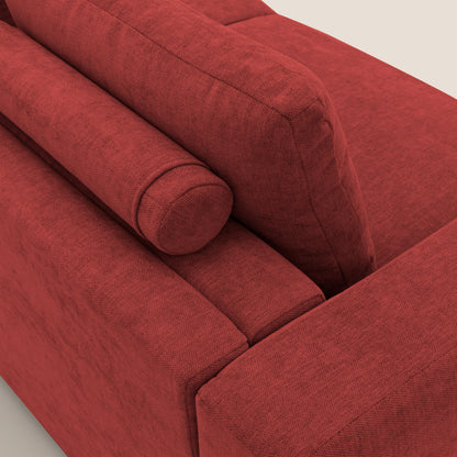 Freia Divano letto minimal materasso h15 cm con morbidi schienali in tessuto impermeabile T14 rosso