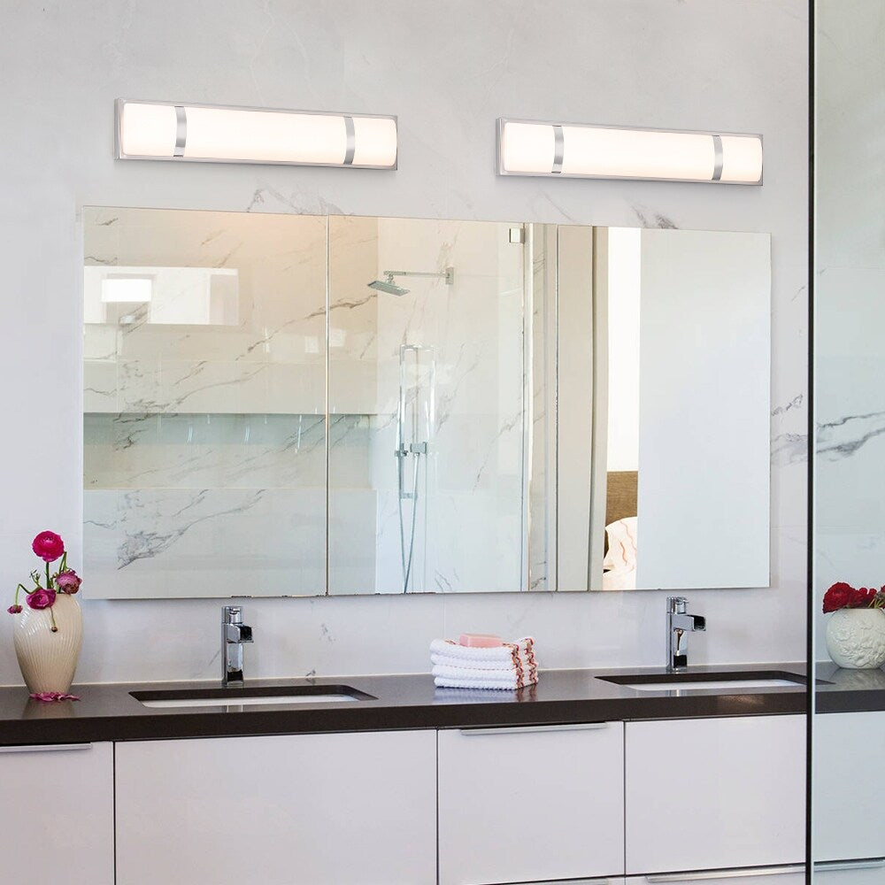 Brushed Nickel Modern/Contemporary LED Vanity Light Bar - 24W