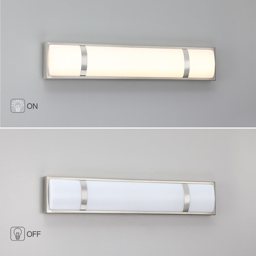 Brushed Nickel Modern/Contemporary LED Vanity Light Bar - 24W