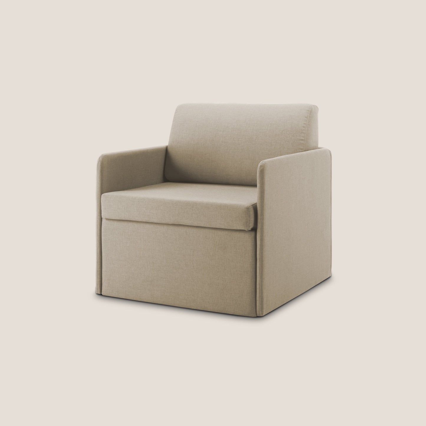 DAG Poltrona letto singolo salvaspazio in TESSUTO impermeabile T13 beige