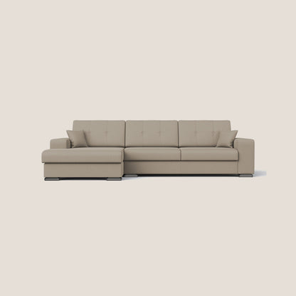 GIOVE Divano angolare Sinistro 293 cm 5 posti in tessuto impermeabile T02 BEIGE