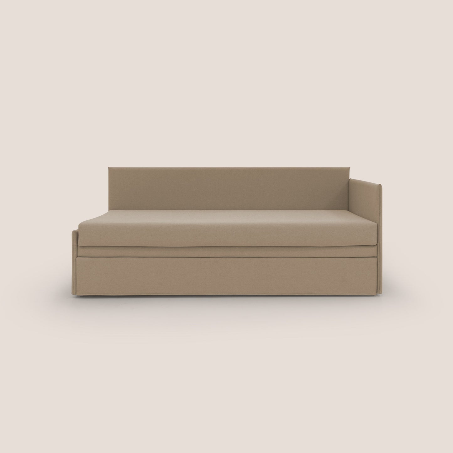 Durini Divano duplex con doppio letto in tessuto simil cotone impermeabile T13 beige 