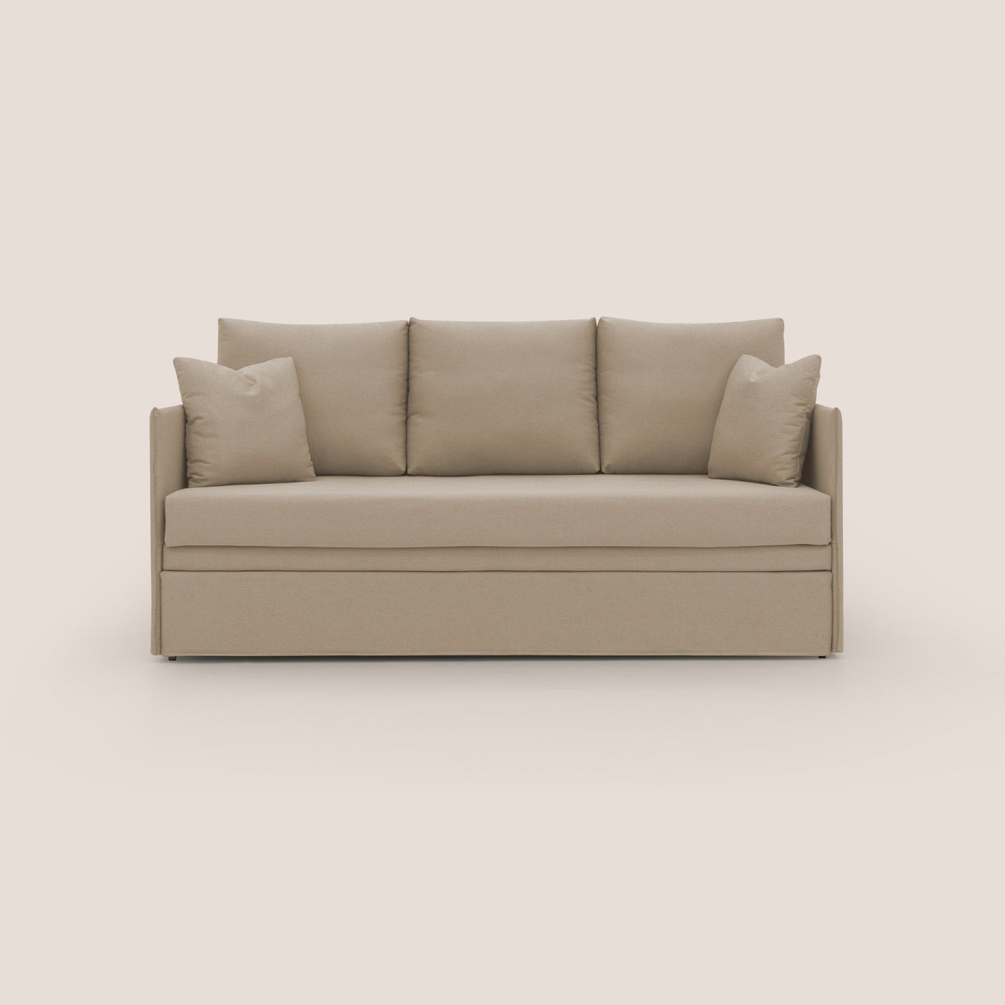 Brera Divano duplex con doppio letto in tessuto simil cotone impermeabile T13 beige