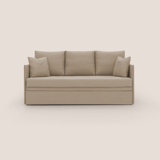 Brera Divano duplex con doppio letto in tessuto simil cotone impermeabile T13 beige