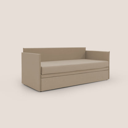 Brenta Divano duplex con doppio letto in tessuto simil cotone impermeabile T13 beige 
