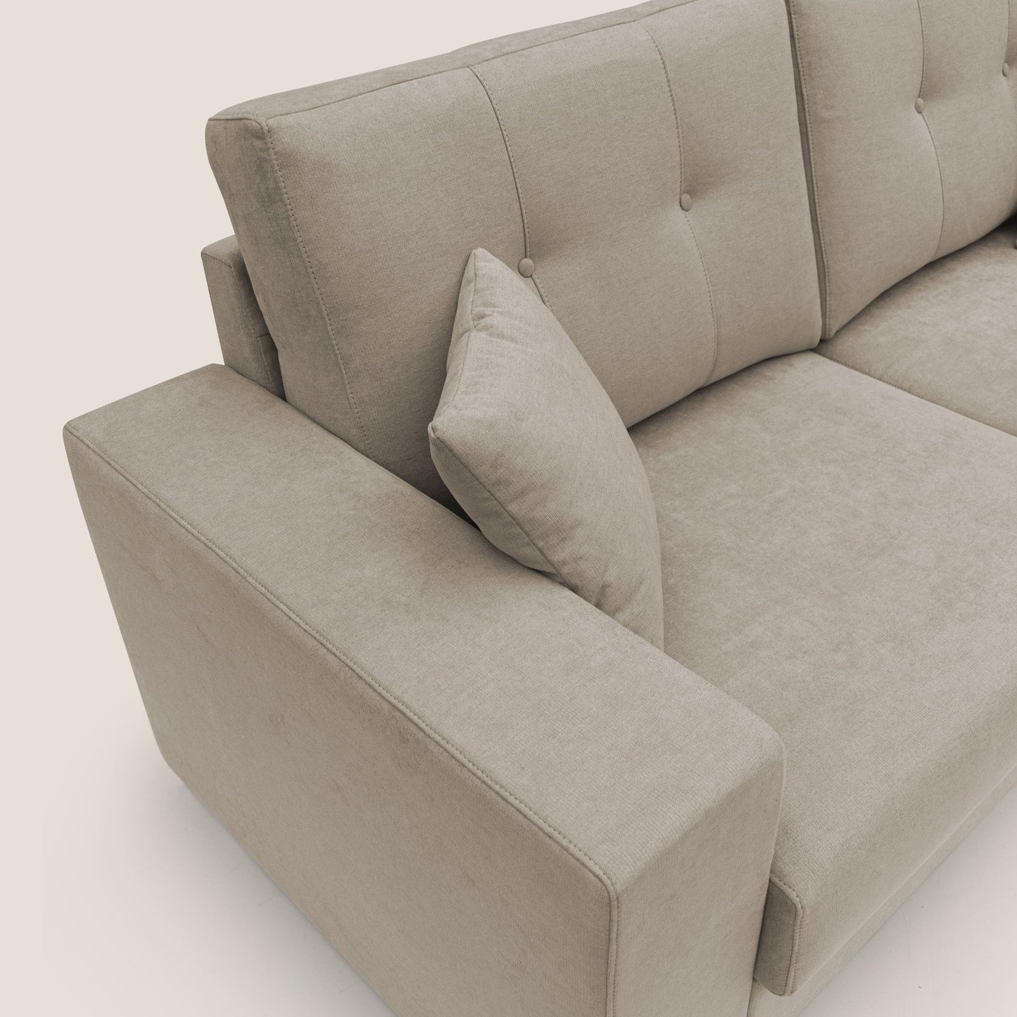 Divano Giove in morbido tessuto impermeabile T02 beige