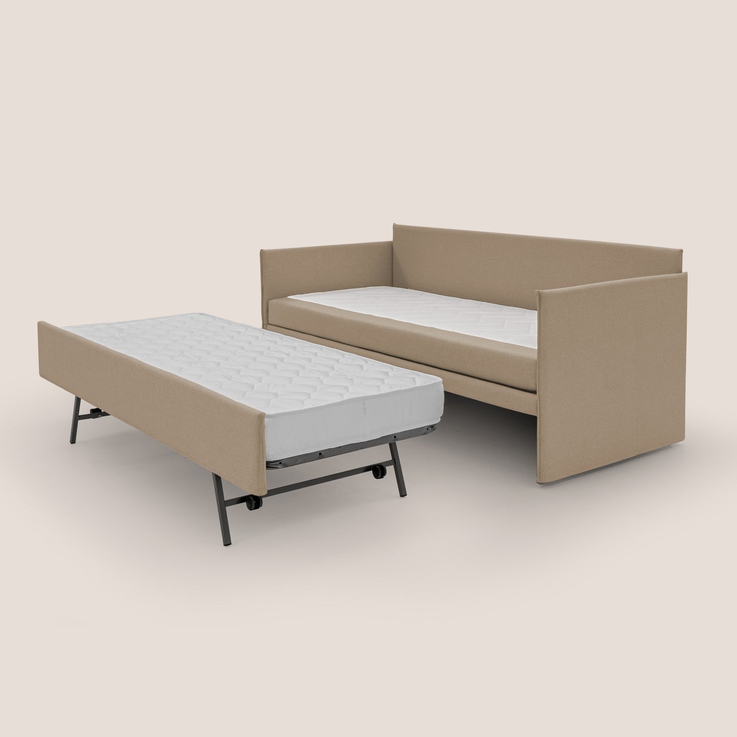Brenta Divano duplex con doppio letto in tessuto simil cotone impermeabile T13 beige 