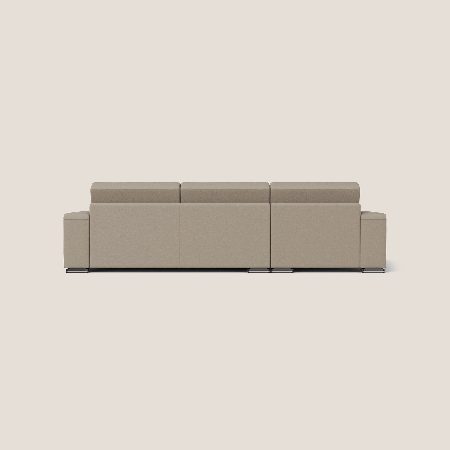 GIOVE Divano angolare Sinistro 293 cm 5 posti in tessuto impermeabile T02 BEIGE