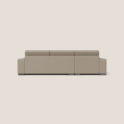 GIOVE Divano angolare Sinistro 293 cm 5 posti in tessuto impermeabile T02 BEIGE