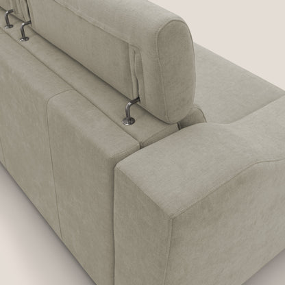 Bomber divano letto matrimoniale con poggiatesta in tessuto impermeabile T14 tortora 