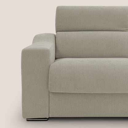 Bomber divano letto matrimoniale con poggiatesta in tessuto impermeabile T14 tortora 