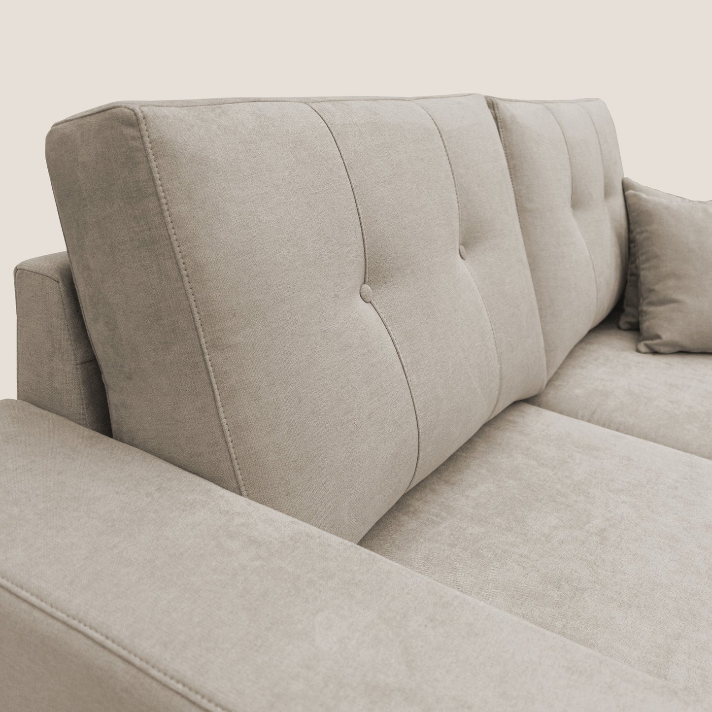 Divano Giove in morbido tessuto impermeabile T02 beige