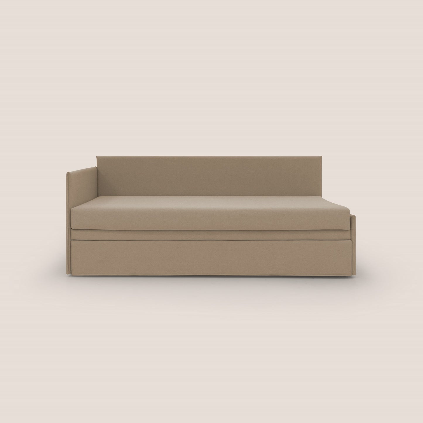 Durini Divano duplex con doppio letto in tessuto simil cotone impermeabile T13 beige 