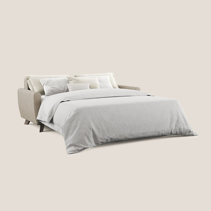 Callisto Divano letto matrimoniale in tessuto morbido impermeabile T02 beige