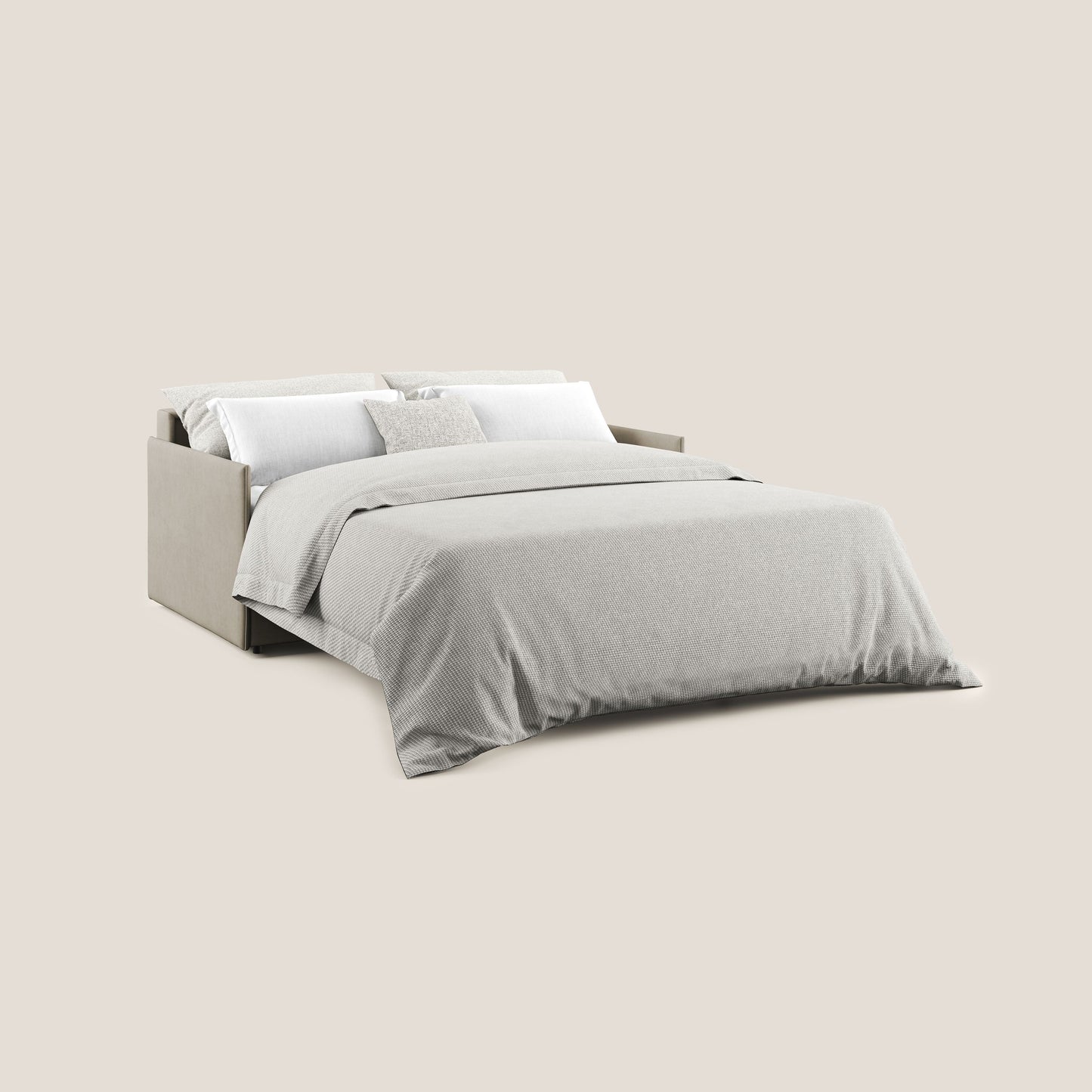 Evans Divano letto in morbido tessuto impermeabile T02 beige