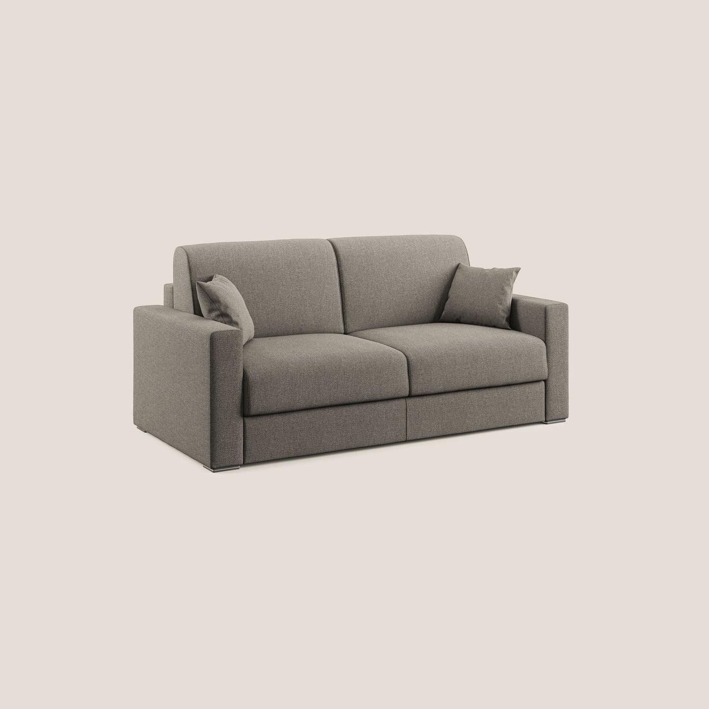 Best Divano letto matrimoniale in tessuto smacchiabile QuickClean T08 tortora