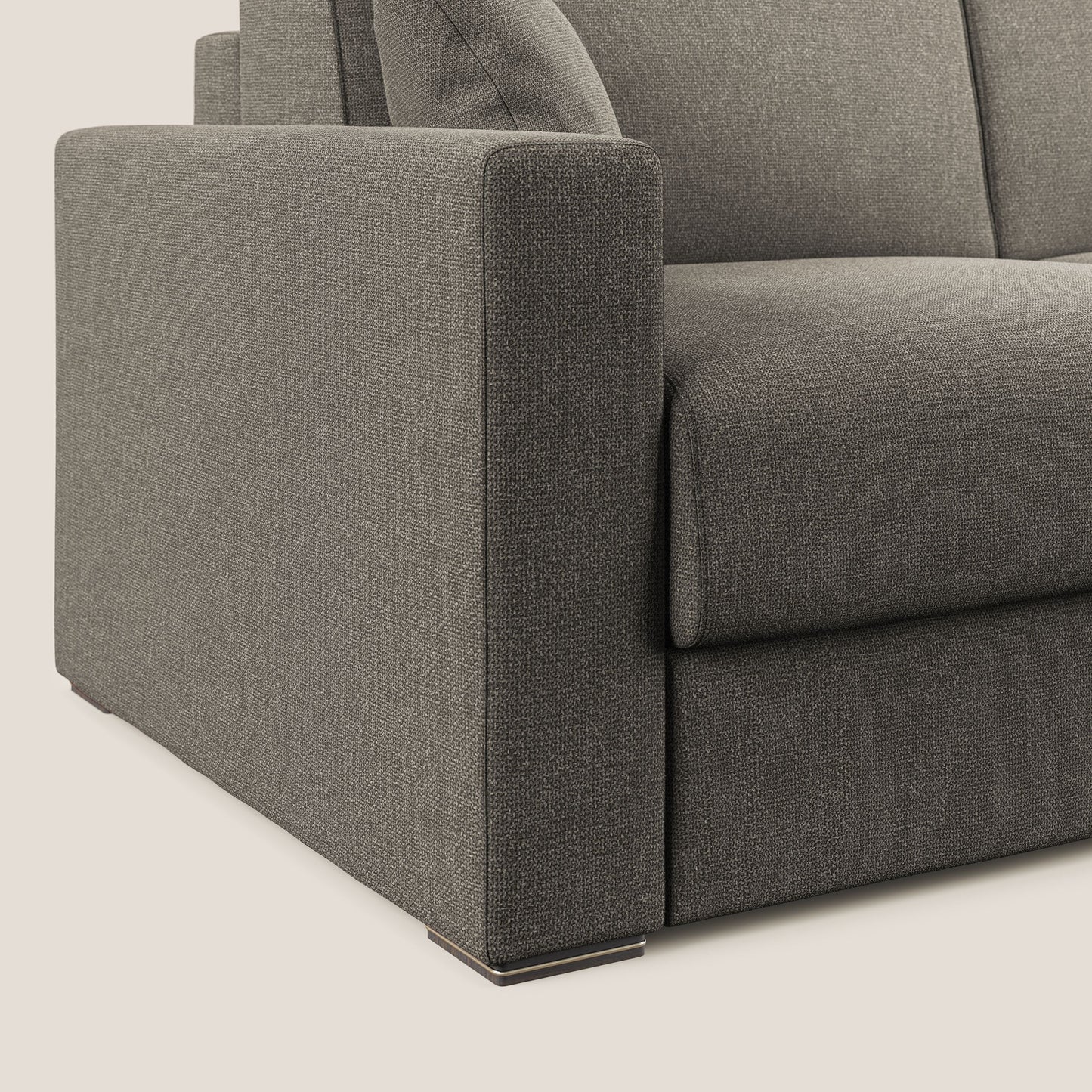 Best Divano letto angolare con penisola in tessuto smacchiabile QuickClean T08 tortora