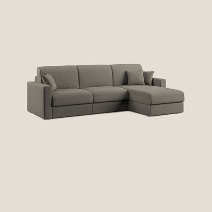 Best Divano letto angolare con penisola in tessuto smacchiabile QuickClean T08 tortora