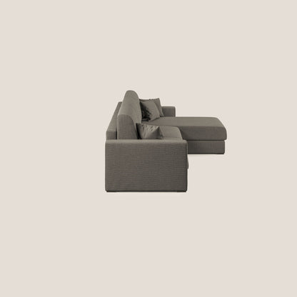 Best Divano letto angolare con penisola in tessuto smacchiabile QuickClean T08 tortora