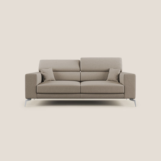 Blade Divano con poggiatesta reclinabili in tessuto impermeabile misto cotone T13 beige