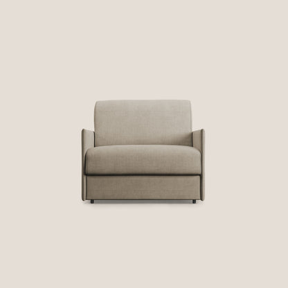 Evans poltrona letto in morbido tessuto impermeabile T02 beige