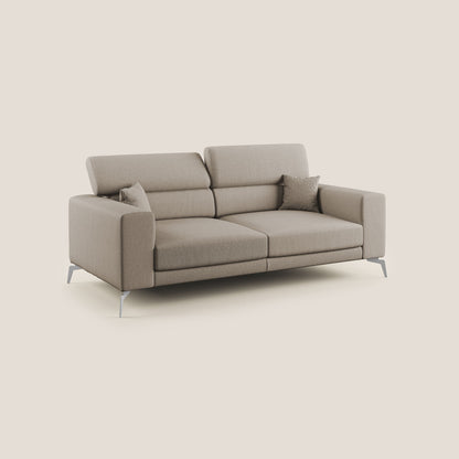 Blade Divano con poggiatesta reclinabili in tessuto impermeabile misto cotone T13 beige