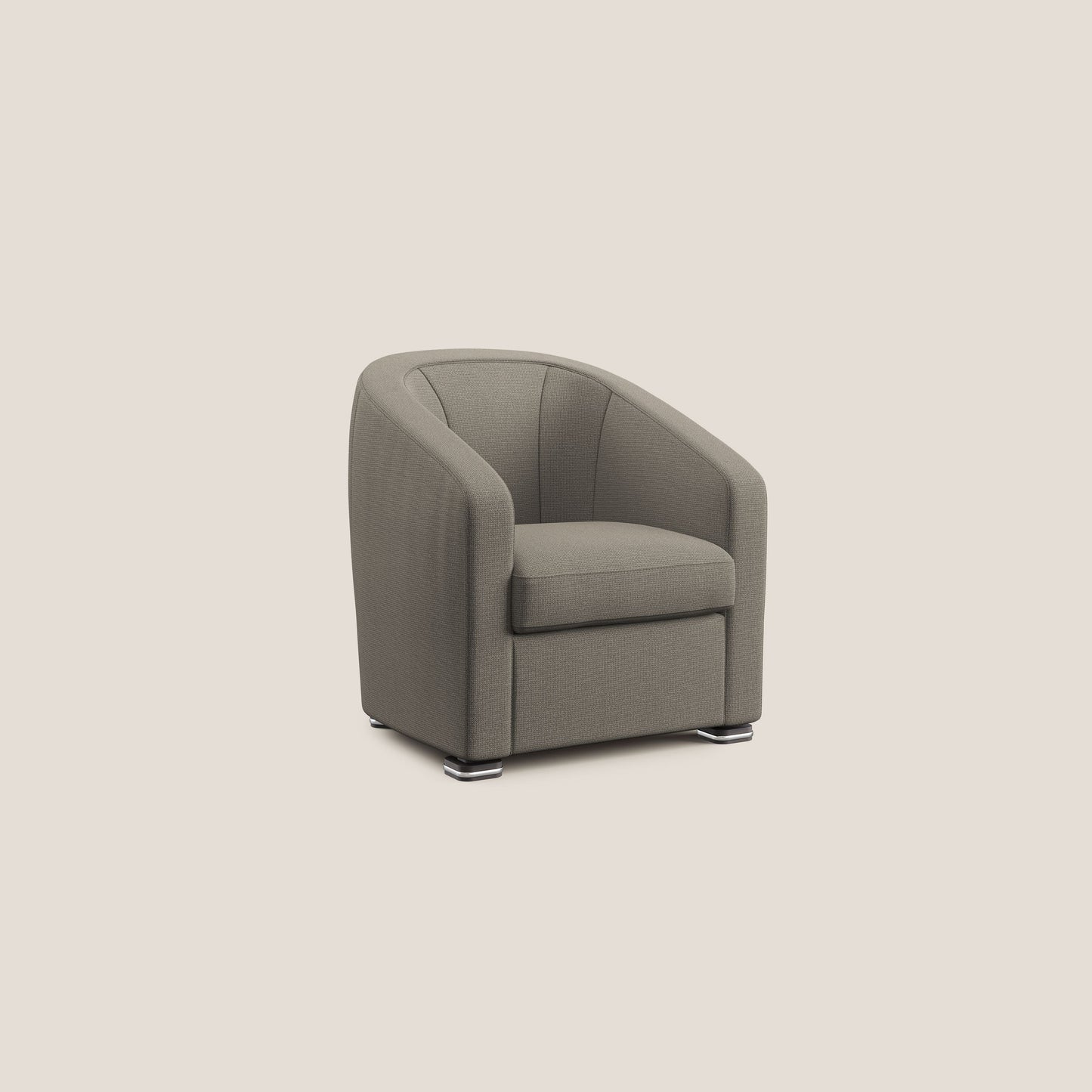 Cloe Poltroncina in tessuto smacchiabile con acqua QuickClean T08 tortora