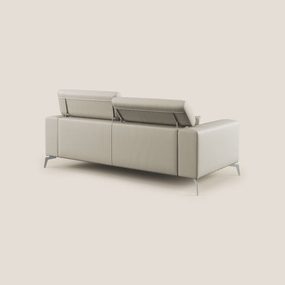 Blade Divano moderno con poggiatesta reclinabili in Ecopelle T04 tortora