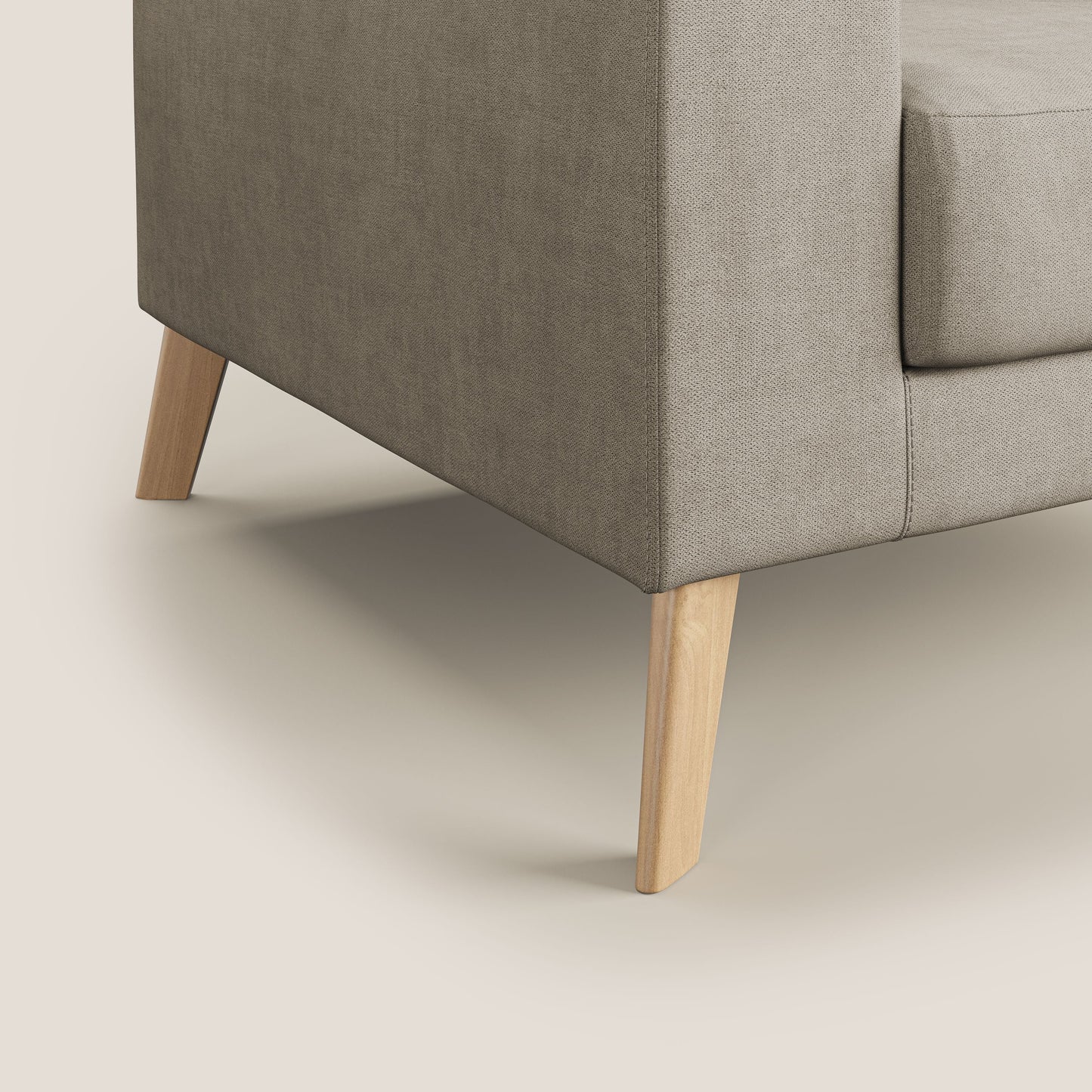 Poltroncina danese in tessuto morbido impermeabile T02 beige