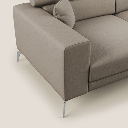 Blade Divano con poggiatesta reclinabili in tessuto impermeabile misto cotone T13 beige