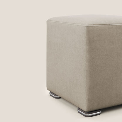 Pouf cubo in tessuto morbido impermeabile T02 beige