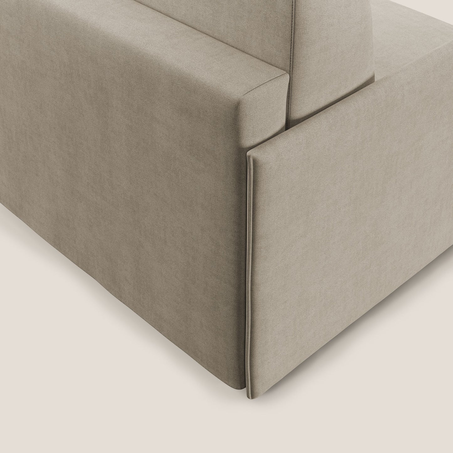 Evans poltrona letto in morbido tessuto impermeabile T02 beige